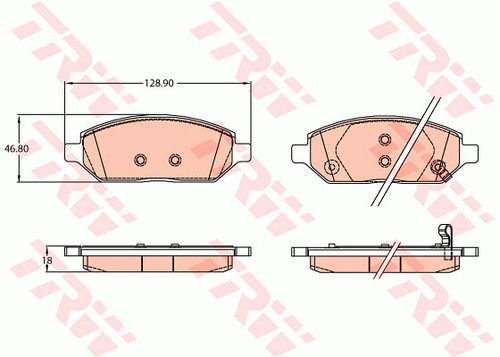 Trw gdb2135 brake - trw, set