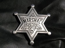 MARSHAL BADGE Silver-Plated