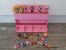 LOL doll bundle-3 in 1 display/storage/carry case stand+5 dolls,5 lil sisters+