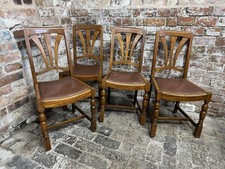 Art Deco Oak Dining Chairs Arts And Crafts Dining Chairs Set Of 4 