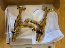 Gold Basin Pillar Taps Pair