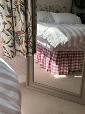 Bed Valance Bed skirt Gingham Pink Double. Buffalocheck. Plaide