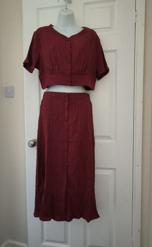 Women burgundy piece - women’s, 2-piece