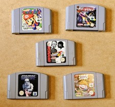 5x N64 Game Bundle Job Lot PAL N64  Star Wars, Rugrats, Mario, Soccer, Re Volt