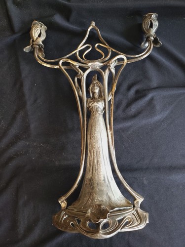 Art nouveau candlebra - art,