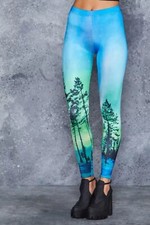 Black Milk Aurora Skye Leggings Sz S Sold Out Online Stretchy & Shiny GUC