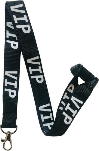 20mm black vip - neck, lanyard