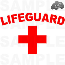 Lifeguard Iron On T-Shirt Transfer Logo Baywatch Freshers Stag Night Fancy Dress