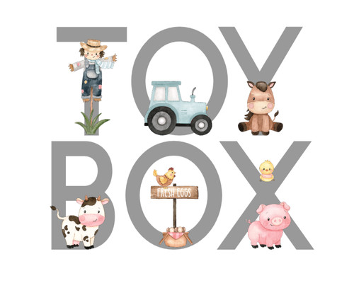 Toy box sticker label vinyl - sticker,