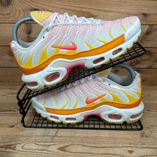 Nike Trainers Womens Size UK 5 Air Max Plus TN White Orange Pink Sunrise Shoes