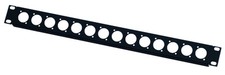   1U Rack Panel 14 Way  XLR Folded 19 inch Rack Mount Panel in Black