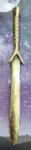 Brass letter opener - brass,