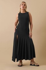 Yours Curve Women's Plus Size Asymmetric Maxi Dress