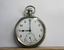 Antique Swiss Made 15 Jewel CYMA POCKET WATCH in Solid Silver Case c1913