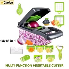 Hot 14/16 in 1 Multifunctional Vegetable Chopper Slicer Shredder With Basket