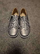 Hotter Lace-ups Size 7 Silver Metallic Flat Shoes