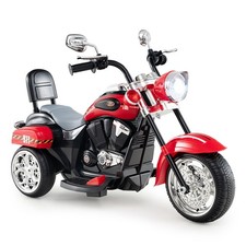 COSTWAY Kids Motorcycle 6V Battery Powered 3-Wheel Electric Motorcycle-Red
