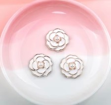 White 10PCS 17mm Flatback