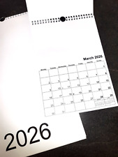 2026 A3 or A4  Blank Calendar - Planner (Wire Bound - 13 Pages)