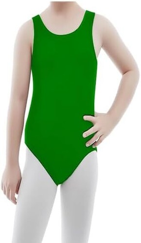 Girls sleeveless leotard shiny - girls,