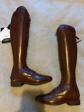 HKM Elegant Tall Brown Lace Up