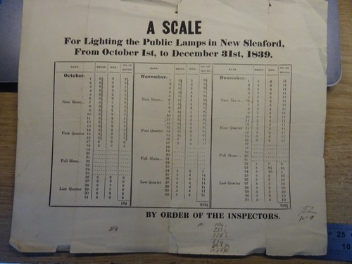 Sleaford 1839 document - sleaford,, .document