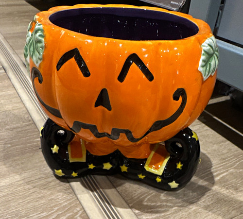 Skull bones ceramic pumpkin - &,