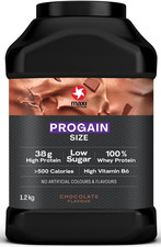 Progain | Whey Protein Powder Sports Supplement Shake for Size and Mass | Chocol