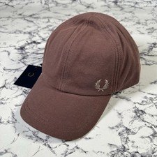 FRED PERRY Mens Brick Brown Pique Classic Baseball Cap BNWT HW6726