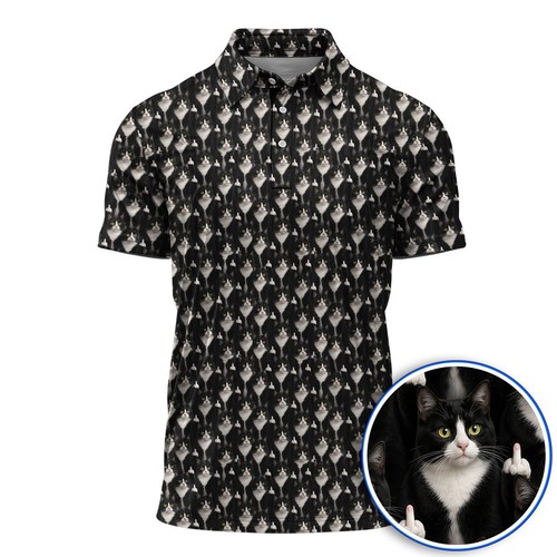 Funny tuxedo cat golf - tuxedo,