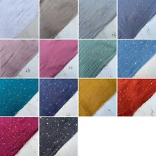 Double Gauze Gold Speckle Spots Dots 100% Cotton Dress Lightweight Muslin Fabric