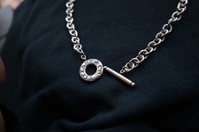 Tiffany & Co. Toggle Necklace, 925 Sterling Silver, Rare 17inch, (Vintage 2005)