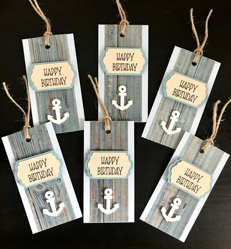 Handmade nautical gift tags - nautical,