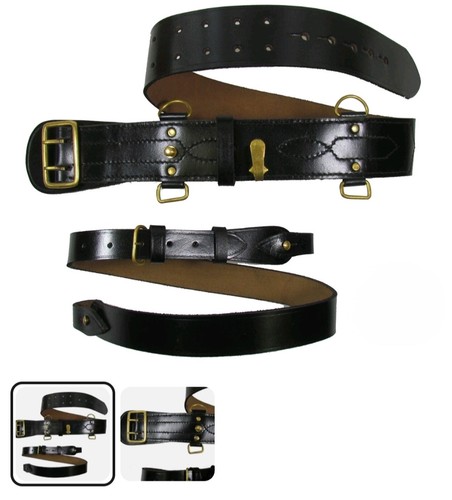 Sam browne belt black - belt, genuine