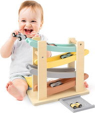 Wooden Car Ramp Toy for 1-2
