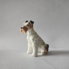 Porcelain Bisque Airedale Fox Terrier Dog Figurine
