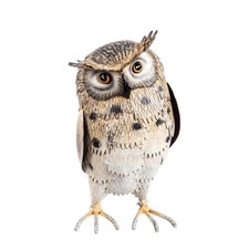 Metal Owl Ornament Sculpture