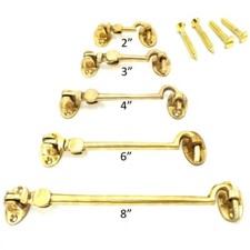 Silent solid brass cabin hook - solid,