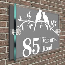 Personalised House Sign Door Number Plaque Custom Name Plate for Home Front UK