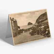 GREETING CARD - Vintage Cornwall - The Square, Trebarwith Strand, Delabole
