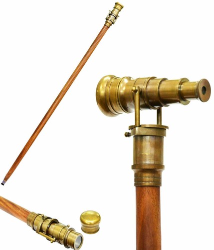Vintage brass telescope - vintage, handle