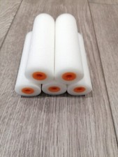 10 Pk Mini Paint Roller Small Sleeves Foam Pile Refills Tray Radiator Skirting 