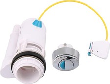 RDEXP Plastic Toilet Cistern Water-Saving Push Button Dual Drain Flush