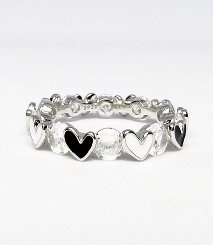 Black white love heart - black,