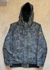 Volcom Winter Dark Camouflage Fleece Lined Hood Parka Jacket Coat Mens Large