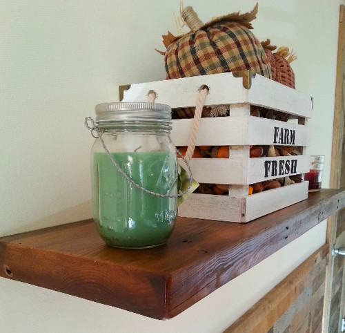 Barn wood floating shelves - wood,