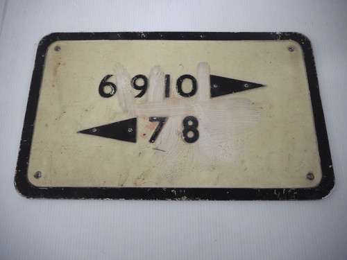 Old industrial railway plate - old,