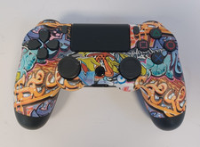 PS4 Controller - Custom Wrap - Used - Untested - Turns On B68 W106
