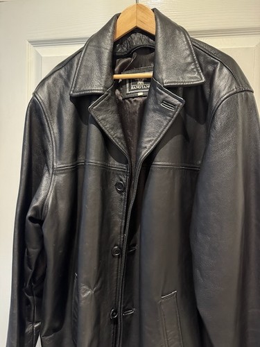 Mens vintage black leather box - mens,