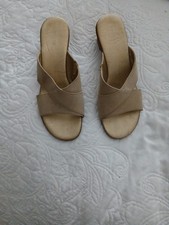 Marks and Spencer Ladies Beige footglove sandals  Size 5 